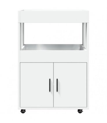 vidaXL Bar Cart White 60x39.5x89 cm Engineered Wood