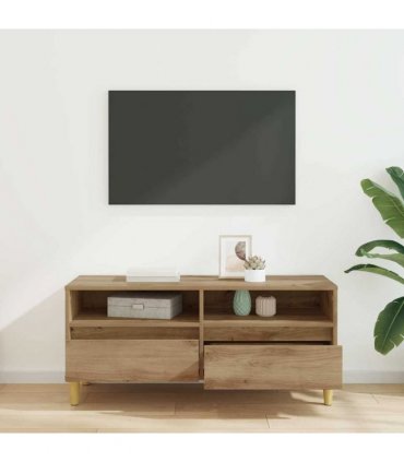 vidaXL TV Cabinet Artisan Oak 100 x 34.5 x 44.5 cm Engineered Wood