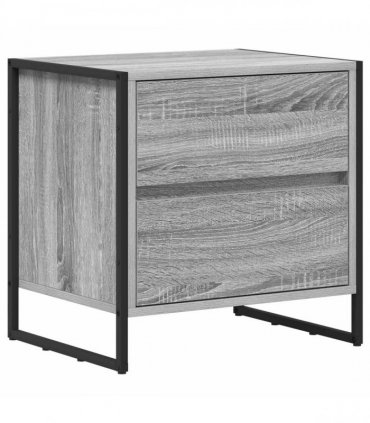 vidaXL Bedside Table Grey Sonoma 50 x 39.5 x 50 cm Engineered Wood