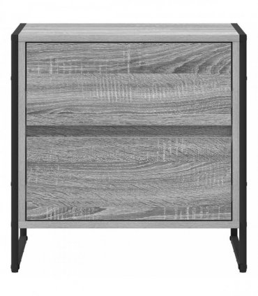 vidaXL Bedside Table Grey Sonoma 50 x 39.5 x 50 cm Engineered Wood