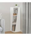 vidaXL Side Shelf White 33 x 32 x 100.5 cm Engineered Wood