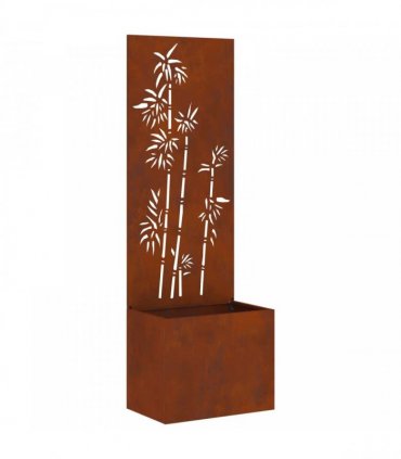 vidaXL Garden Privacy Screen Floral Rusty 50 x 150 cm Weathering steel
