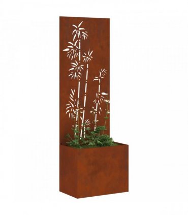 vidaXL Garden Privacy Screen Floral Rusty 50 x 150 cm Weathering steel