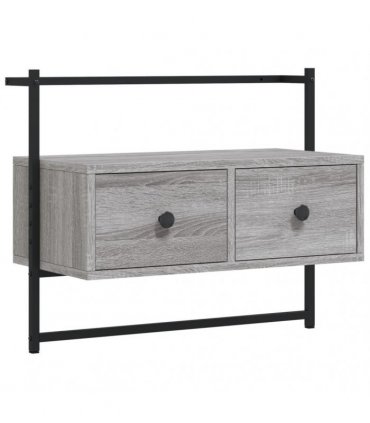 vidaXL TV Cabinet Wall-mounted Grey Sonoma 60.5x30x51 cm Engineered Wood