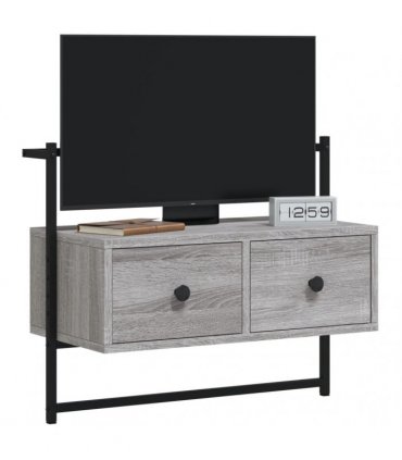 vidaXL TV Cabinet Wall-mounted Grey Sonoma 60.5x30x51 cm Engineered Wood