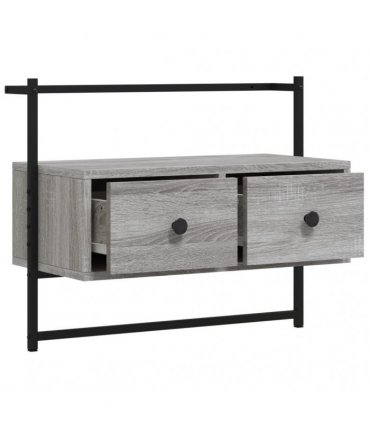 vidaXL TV Cabinet Wall-mounted Grey Sonoma 60.5x30x51 cm Engineered Wood