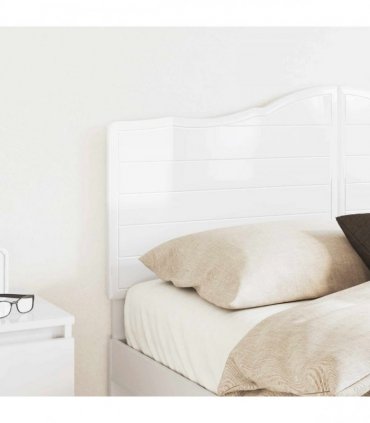 vidaXL Headboard Gloss White Engineered wood