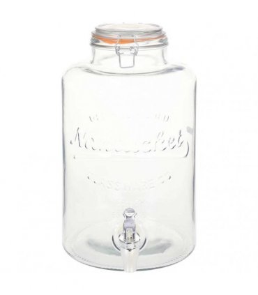 vidaXL Water Dispenser XXL with Tap Transparent 8 L Glass
