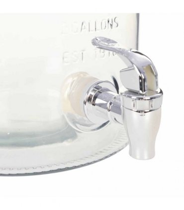 vidaXL Water Dispenser XXL with Tap Transparent 8 L Glass