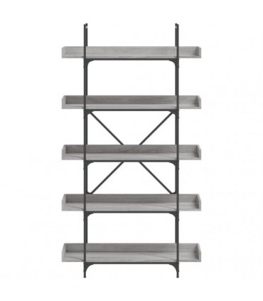 vidaXL Bookcase 5-Tier Grey Sonoma 100x33x180.5 cm Engineered Wood