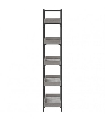 vidaXL Bookcase 5-Tier Grey Sonoma 100x33x180.5 cm Engineered Wood
