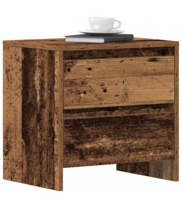 vidaXL Bedside Cabinet with Drawer 2 pcs Old Wood 45 x 34 x 44.5 cm