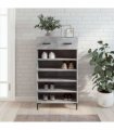 vidaXL Shoe Cabinet Concrete Grey 60x35x105 cm Engineered Wood