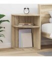 vidaXL End Table Sonoma Oak 39.7 x 39.7 x 60 cm Engineered Wood