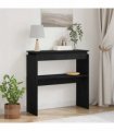 vidaXL Console Table Black Oak 80 x 30 x 80 cm Engineered Wood