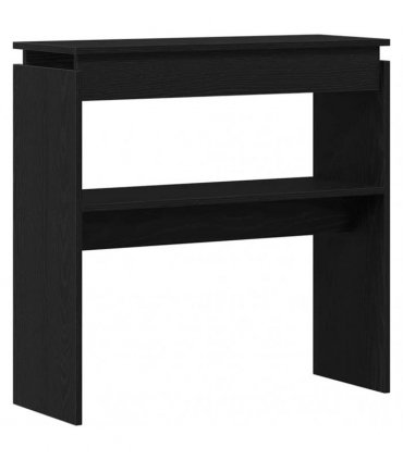 vidaXL Console Table Black Oak 80 x 30 x 80 cm Engineered Wood