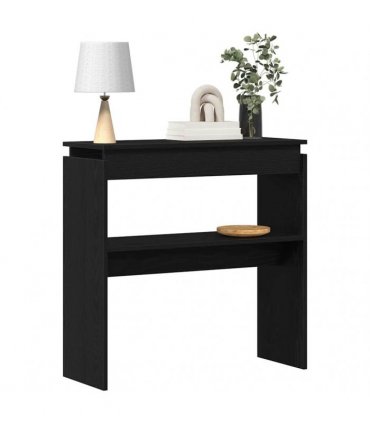 vidaXL Console Table Black Oak 80 x 30 x 80 cm Engineered Wood