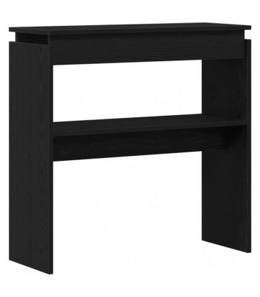 vidaXL Console Table Black Oak 80 x 30 x 80 cm Engineered Wood