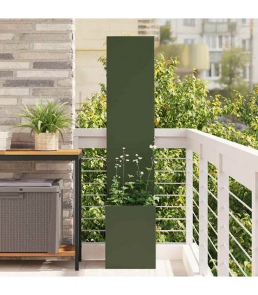 vidaXL Garden Privacy Screen Olive green 32 x 150 cm Cold-rolled steel