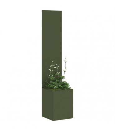 vidaXL Garden Privacy Screen Olive green 32 x 150 cm Cold-rolled steel