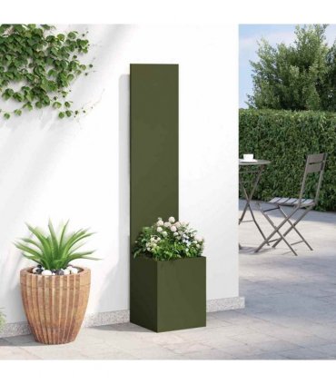 vidaXL Garden Privacy Screen Olive green 32 x 150 cm Cold-rolled steel