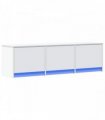 vidaXL TV Cabinet with LED White 140 x 34 x 40 cm Engineered Wood