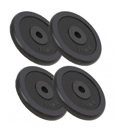 vidaXL Weight Plates 4 pcs 4x7.5 kg Cast Iron