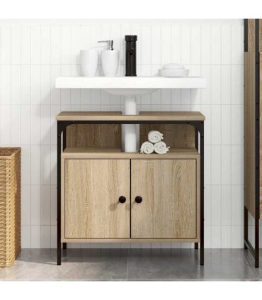 vidaXL Bathroom Cabinet Beige 60 x 30 x 60 cm Engineered wood