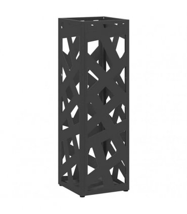 vidaXL Rain Umbrella Stand Black 15.5 x 15.5 x 49 cm Steel