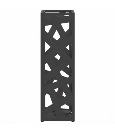 vidaXL Rain Umbrella Stand Black 15.5 x 15.5 x 49 cm Steel