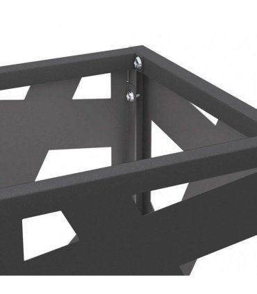 vidaXL Rain Umbrella Stand Black 15.5 x 15.5 x 49 cm Steel