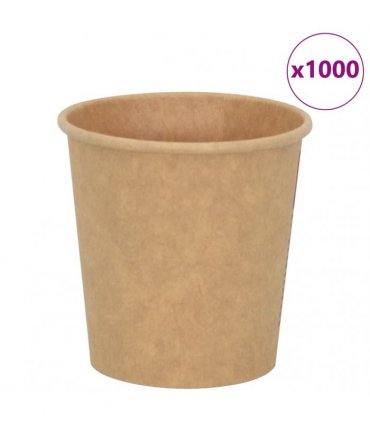 vidaXL Paper Coffee Cups 1000 pcs 4oz 100ml Brown