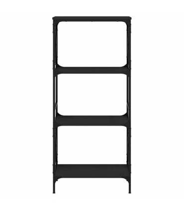vidaXL Bookcase 4-Tier Black 59x35x132 cm Engineered Wood
