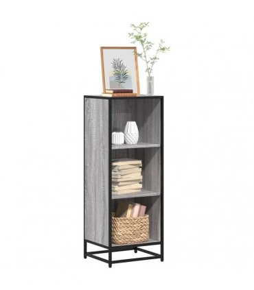vidaXL Book Cabinet Grey Sonoma 40x35x107.5 cm Engineered Wood