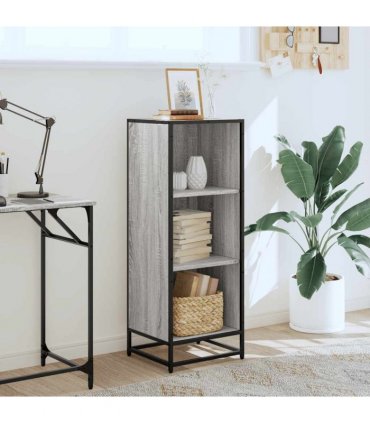 vidaXL Book Cabinet Grey Sonoma 40x35x107.5 cm Engineered Wood