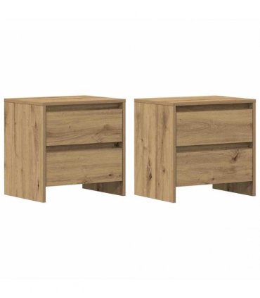 vidaXL Bedside Cabinet with Drawer 2 pcs Artisan Oak 45 x 34 x 44.5 cm