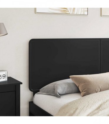 vidaXL Headboard Black Oak Engineered wood
