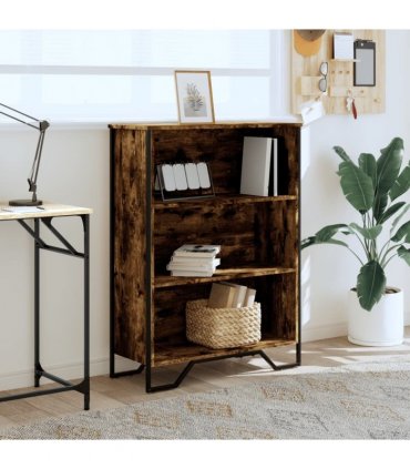 vidaXL Bookcase Smoked Oak 80x31x106 cm Engineered Wood