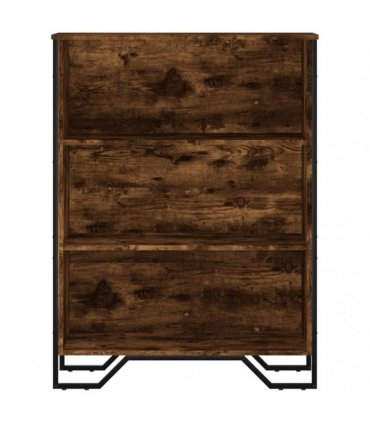 vidaXL Bookcase Smoked Oak 80x31x106 cm Engineered Wood