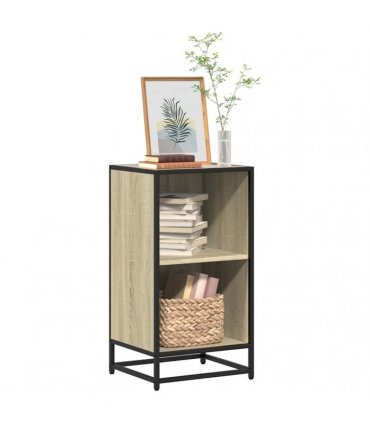 vidaXL Book Cabinet Sonoma Oak 40x35x76 cm Engineered Wood