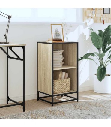 vidaXL Book Cabinet Sonoma Oak 40x35x76 cm Engineered Wood