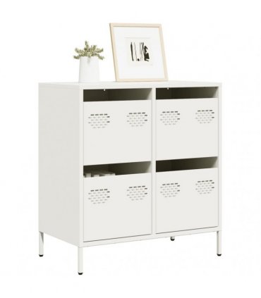 vidaXL Sideboard White 68x39x73.5 cm Cold-rolled Steel