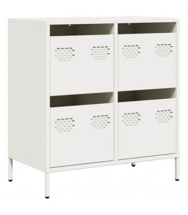 vidaXL Sideboard White 68x39x73.5 cm Cold-rolled Steel