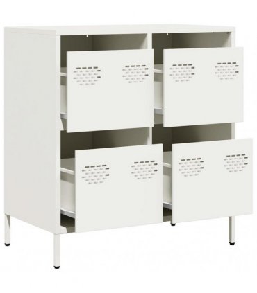 vidaXL Sideboard White 68x39x73.5 cm Cold-rolled Steel