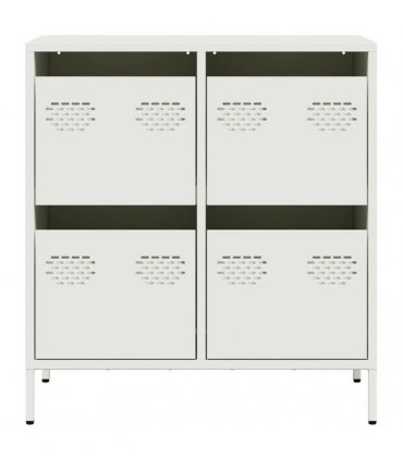 vidaXL Sideboard White 68x39x73.5 cm Cold-rolled Steel