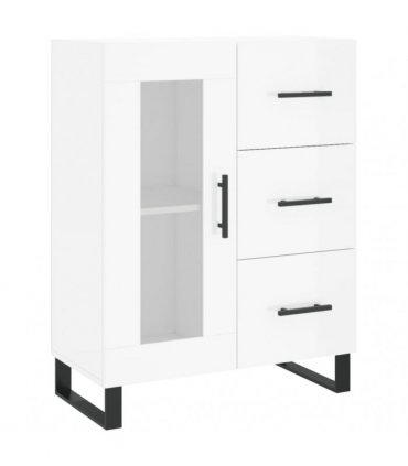 vidaXL Sideboard High Gloss White 69.5x34x90 cm Engineered Wood