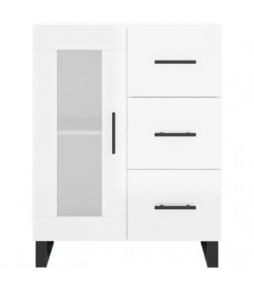 vidaXL Sideboard High Gloss White 69.5x34x90 cm Engineered Wood