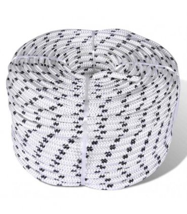 vidaXL Braided Rope Coil Boat Line Polyester 6 mm x 50 m