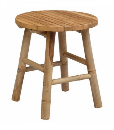 vidaXL Garden Stool Natural Ø 38 x 42 cm Bamboo