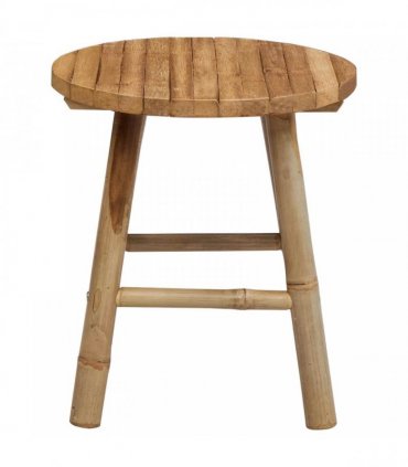 vidaXL Garden Stool Natural Ø 38 x 42 cm Bamboo